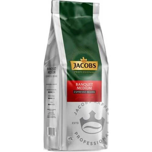 Jacobs Banquet Medium Espresso Beans Çekirdek Kahve 1000 gr x 4 Paket ürün görseli 1