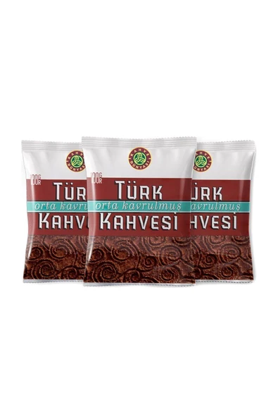 Orta Kavrulmuş Türk Kahvesi 100 gr 3'lü Paket ürün görseli 1
