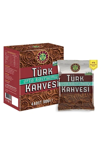 Kahve Dünyası 4'lü Orta Kavrulmuş 100g Türk Kahvesi ürün görseli 1