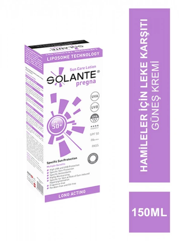 Solante Pregna Hamilelere Özel Güneş Losyonu SPF50 150 ml ürün görseli 1