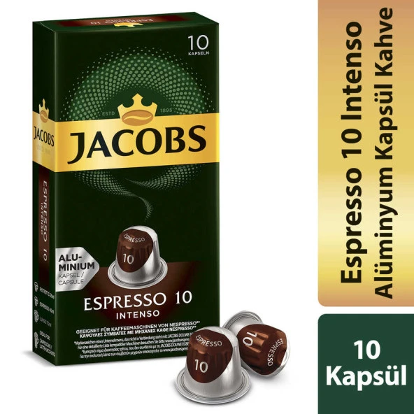 Jacobs Espresso 10 Intenso Kapsül Kahve 10 Kapsül ürün görseli 1