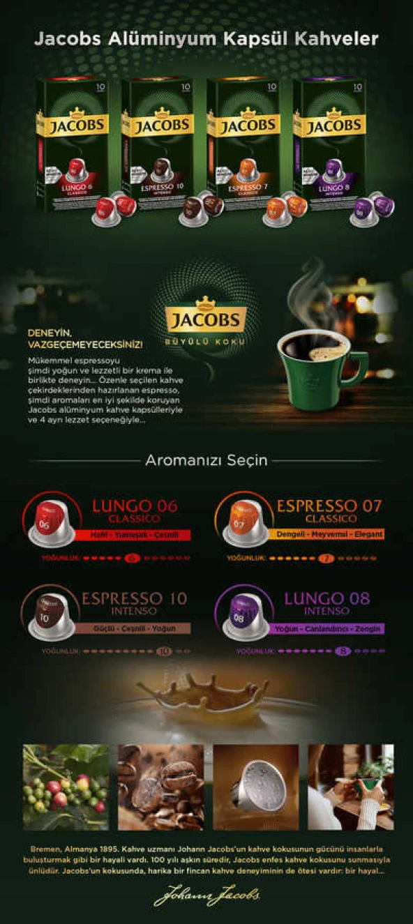 Jacobs Espresso 10 Intenso Kapsül Kahve 10 Kapsül - Resim 2