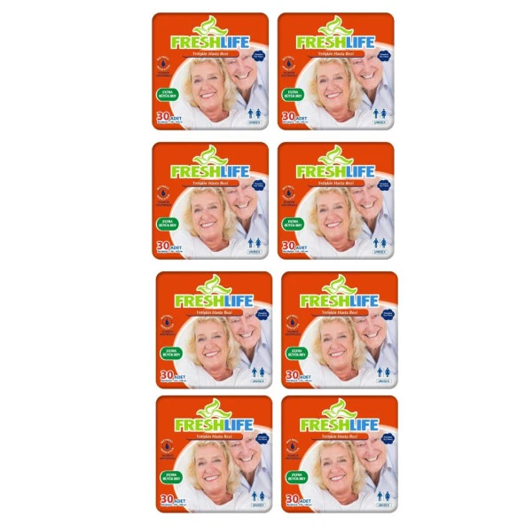 Freshlife Belbantlı Tekstil Yüzey Ekstra Büyük Boy X-Large 30'lu 8 Paket Hasta Bezi ürün görseli 1