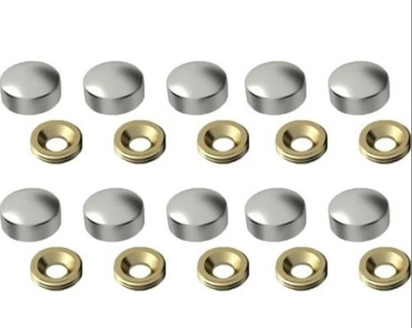 Krom Vida Tapası 13 mm 10 Adet ürün görseli 1