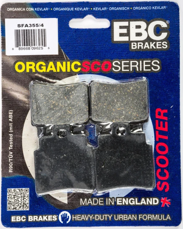 Ebc Sfa355/4 2001-2006 Kymco Grand Dink 250 Uyumlu Ön Fren Balatası Organik Balata ürün görseli 1