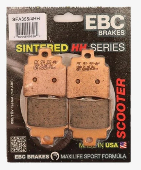 Ebc Sfa355/4Hh 2001-2006 Kymco Grand Dink 250 Uyumlu Ön Fren Balatası Sinterli Balata ürün görseli 1