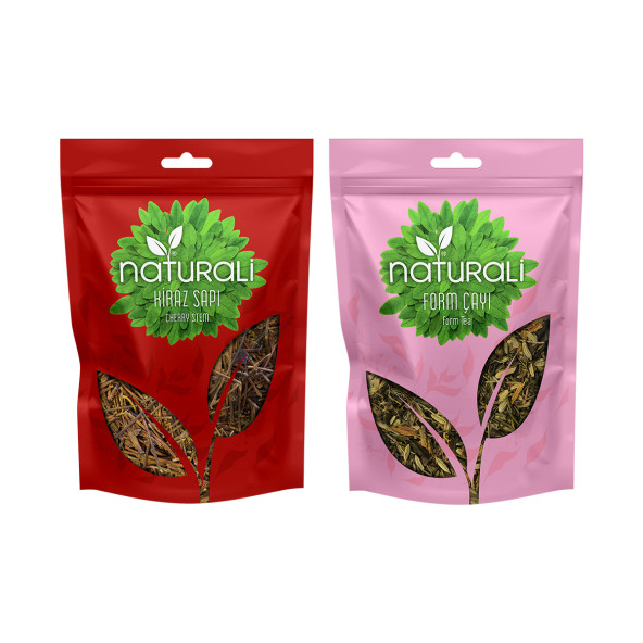 Naturali Detoks Çay Paketi - Form Çayı 100 Gr - Kiraz Sapı 75 Gr ürün görseli 1