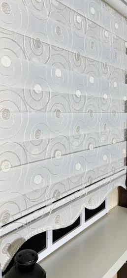 StorBurada Zebra Stor Nakışlı Ekru Etek Dilimli ST 126  Ekru 100 x 200 ürün görseli 1