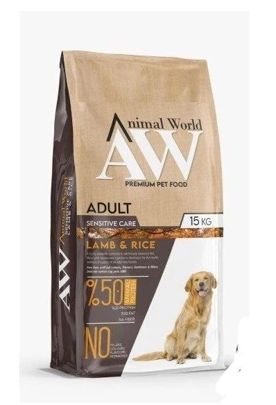 Animal World Kuzu Etli Pirinçli Yetişkin Köpek Maması 15 KG ürün görseli 1