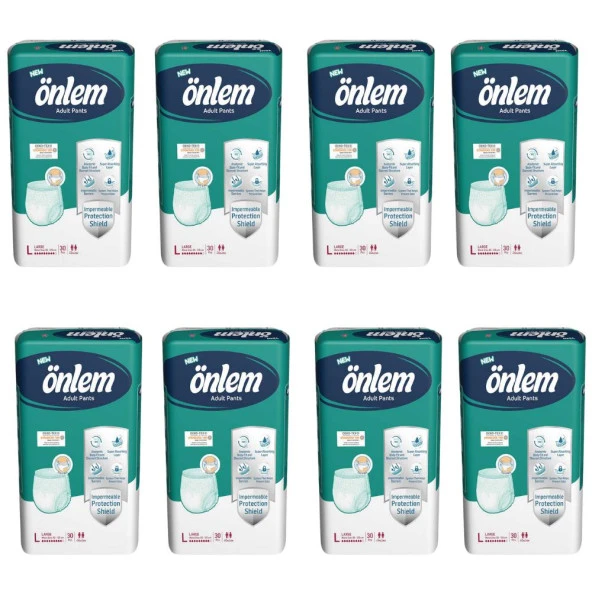 Önlem Emici Külot Büyük Boy Large 30'lu 8 Paket Hasta Bezi 240 Adet ürün görseli 1