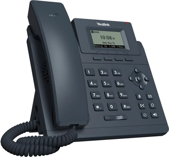 Yealink T30 SIP IP Telefon Siyah – HD Sesli 1 Hatlı Masaüstü VoIP Telefon 2.3” Ekranlı Adaptörlü Ofis Telefonu ürün görseli 1