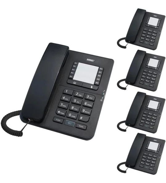 Karel TM142 Ekransız Analog Masaüstü Telefon Siyah – Dayanıklı Ofis Tipi Kablolu Telefon 5'li Fırsat Paketi ürün görseli 1