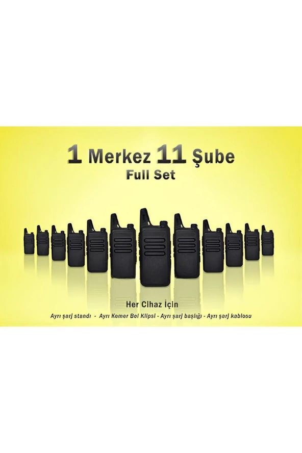 Çaycı Telsizi 1 Merkez 11 Şube Full Set ürün görseli 1