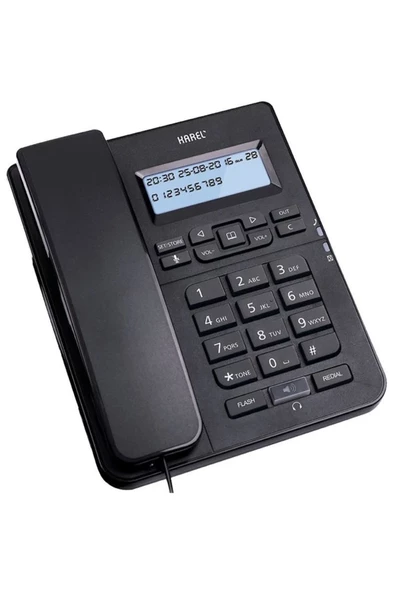Karel TM145 Ekranlı Masaüstü Kablolu Telefon Siyah ürün görseli 1