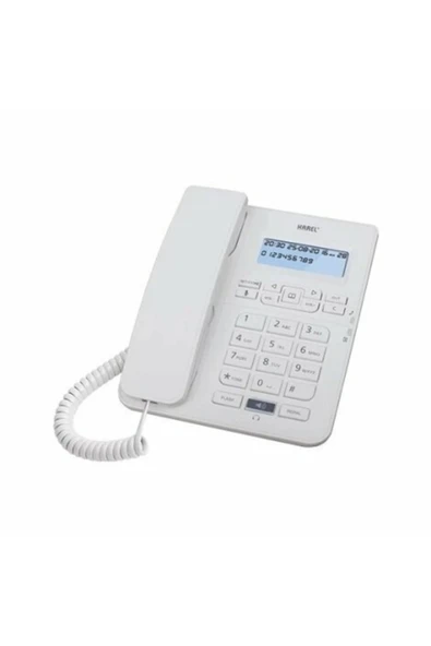 Karel TM145 Krem Ekranlı Masaüstü Telefon – Handsfree Analog Ofis Telefonu ürün görseli 1