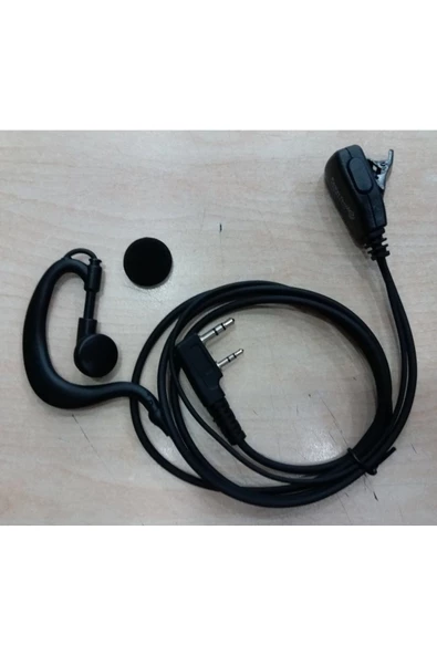 Aselsan A446 A446S A446T Uyumlu Spiral Arkalıklı Telsiz Kulaklık – Mikrofonlu PTT 2 Pin WLN PMR-446 PM580 PM985 GYQ Q75 Zetcom Uyumlu ürün görseli 1