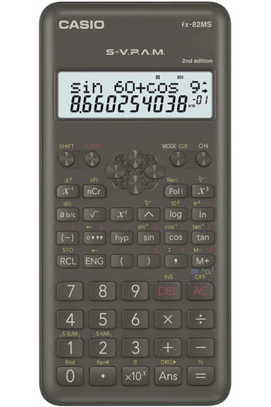 Casio FX-82MS 2. Versiyon Bilimsel Fonksiyonlu 12 Hane Hesap Makinesi ürün görseli 1