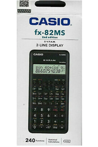 Casio FX-82MS 2. Versiyon 240 Fonksiyonlu Bilimsel Hesap Makinesi ürün görseli 1