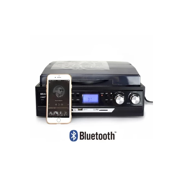 Knstar Kn-27 Bluetoothlu Kumandalı Hoparlörlü Pikap SİYAH ürün görseli 1