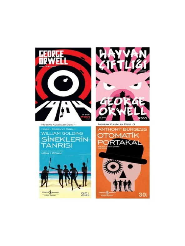 1984 - Hayvan Çiftliği - Sineklerin Tanrısı - Otomatik Portakal | 4 Kitap Set ürün görseli 1