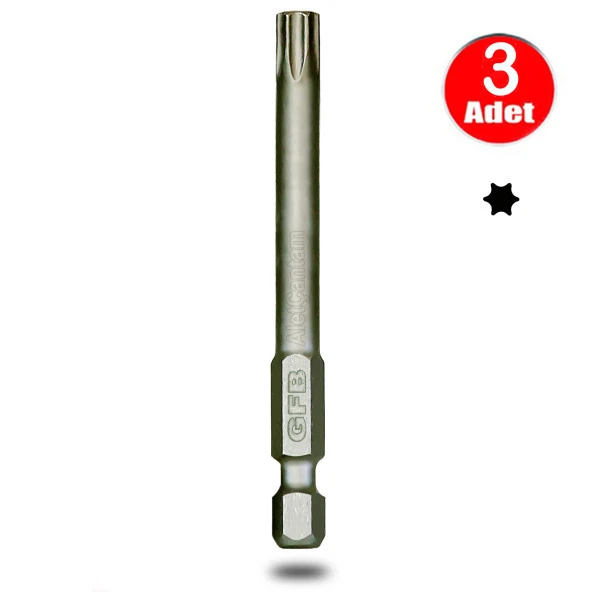 Gfb Bits Tork Uç Vidalama Torx Matkap Ucu  T30 X 100 Mm - 3 Adet ürün görseli 1
