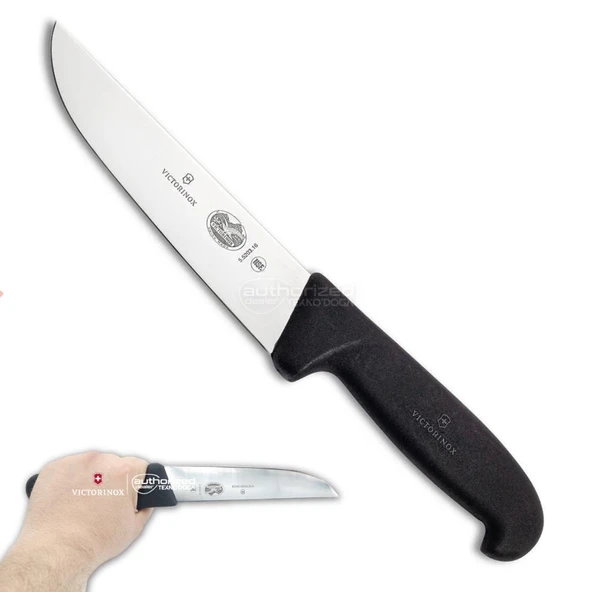 Victorinox Fibrox 16cm Kasap Kelle Bıçağı 5.5203.16 Siyah ürün görseli 1