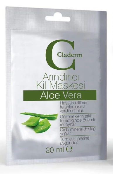 Claderm Kil Maskesi 20 ml Sachet – Aloe Vera ürün görseli 1