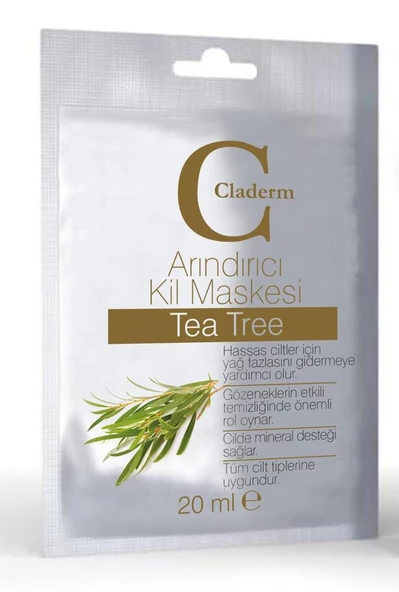 Claderm Kil Maskesi 20 ml Sachet – Tea Tree ürün görseli 1