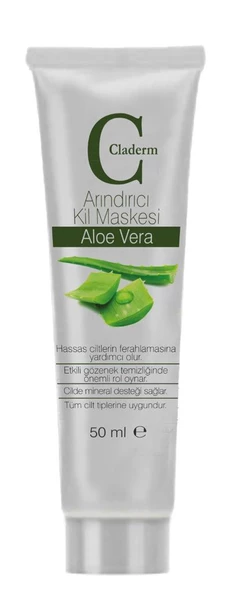 Claderm 50 ml Kil Maskesi – Aloe Vera ürün görseli 1