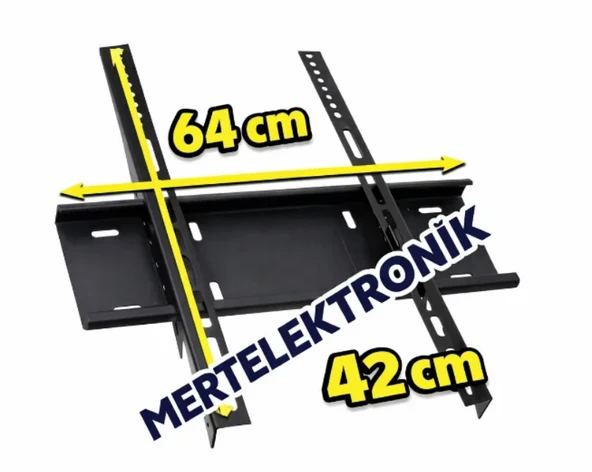 47 İnç (120 cm),  48 İnç (122 cm), 49 İnç (124 cm), 50 İnç (127 cm) , 55 İnç (140 cm) LED LCD Plazma TV’lere Uygun Sabit Duvar Askı Aparatı ürün görseli 1