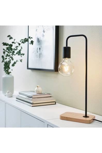 Tvarhand Masa Lambası Bambu Tabanlı Siyah 47 Cm Dekoratif Lambalar ürün görseli 1