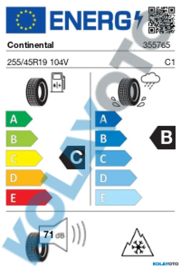 Continental WinterContact TS 870 P 255/45R19 104V XL FR (Kış) ürün görseli 1