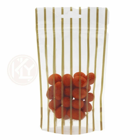 Yaldız Çi̇zgi̇li̇ Şeffaf Ki̇li̇tli̇ Doypack 11x18+3,5 Cm 100 Gr 100 Adet ürün görseli 1