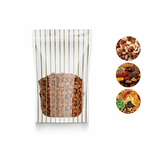 Yaldız Çi̇zgi̇li̇ Şeffaf Ki̇li̇tli̇ Doypack 20x30+5 Cm 1000 Gr 100 Adet ürün görseli 1