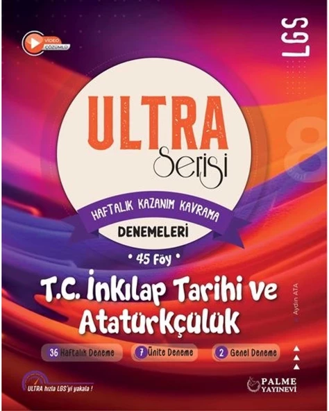 ULTRA Serisi LGS T.C. İnkılap Tarihi ve Atatürkçülük Denemeleri 45 Föy ürün görseli 1
