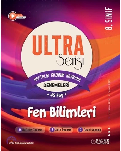 8.Sınıf Ultra Serisi Fen Bilimleri Denemeleri 45 Föy ürün görseli 1