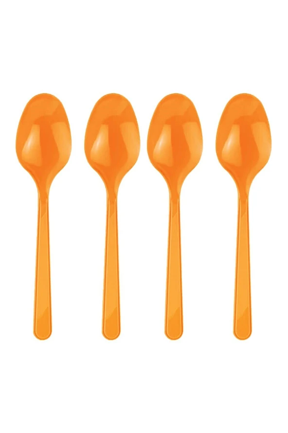 Turuncu Plastik Kaşık 25li ürün görseli 1