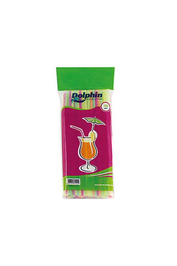 Dolphın Fosforlu Pipet 100lü ürün görseli 1