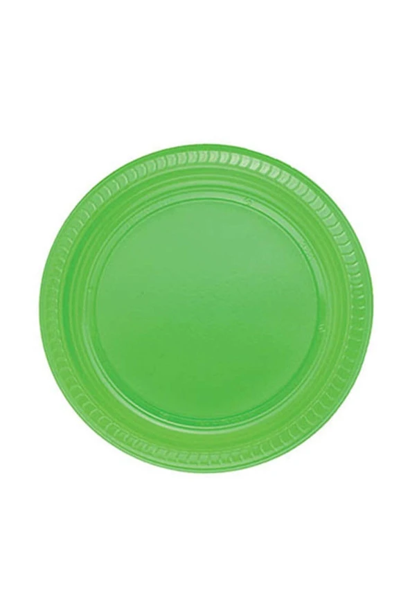 Yeşil Plastik Tabak 22 cm 25li ürün görseli 1