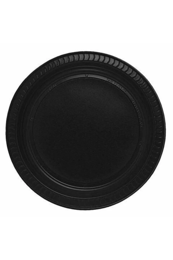 Siyah Renkli Plastik Tabak 22 Cm 25 Li*20 Li ürün görseli 1