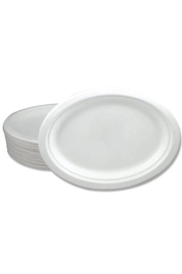 Ekolojik Karton Tabak Oval 26 Cm - 25 Adet ürün görseli 1