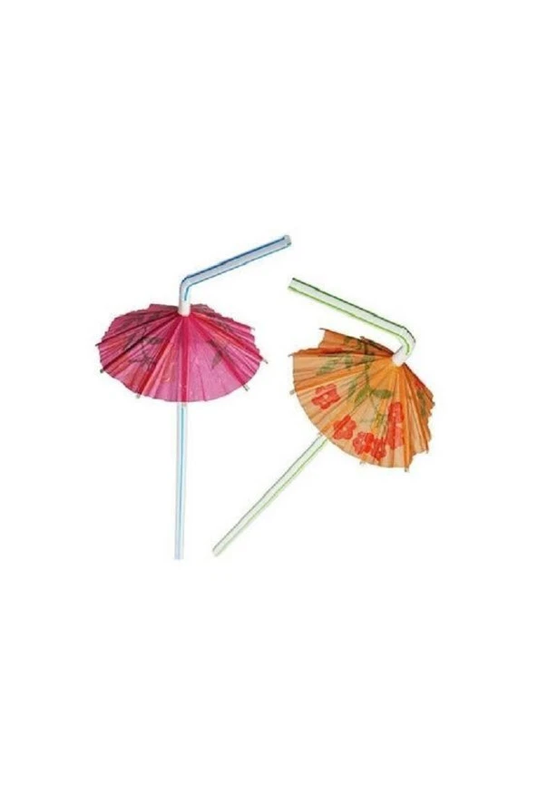 Mert Ambalaj Şemsiyeli Pipet1 Pk Paket Içi 25 Adet ürün görseli 1