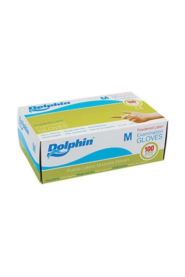 Dolphin Pudralı Lateks Eldiven ( M ) Mıdyum ürün görseli 1