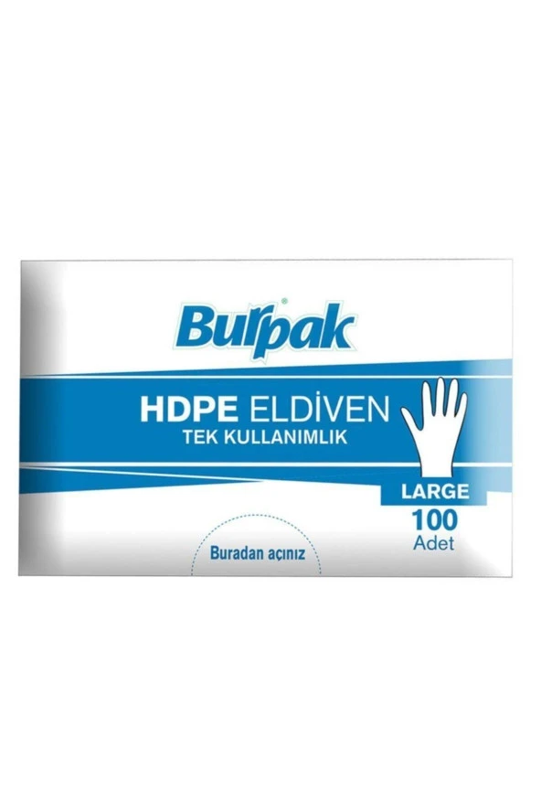100lü Paket Tek Kullanımlık Hdpe (şeffaf /poşet ) Eldiven Large 12 Kutu (KUTUDA 100LÜ 12 PAKET) ürün görseli 1