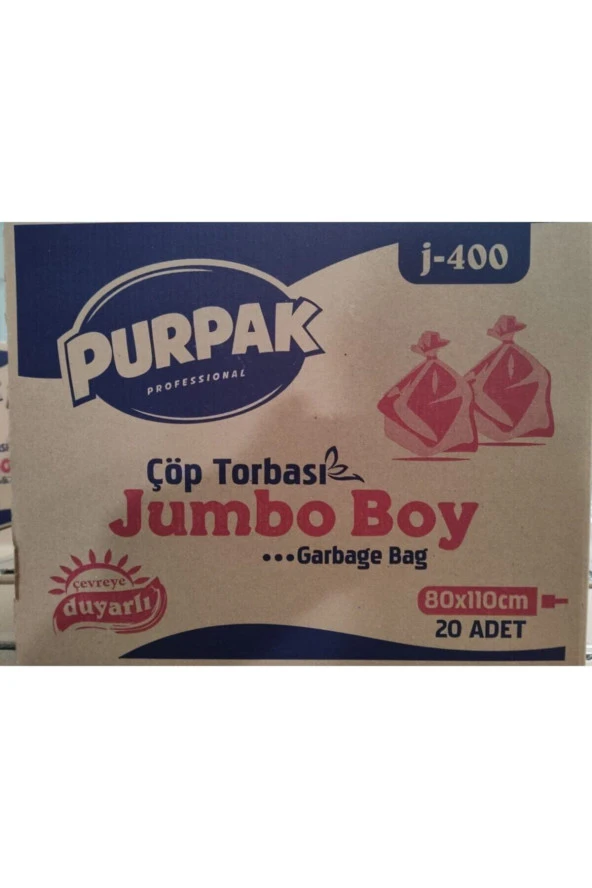J350 Jumbo Boy 80+110 Cm Çöp Torbası 20 Adet Yıldızlı Ürün ürün görseli 1
