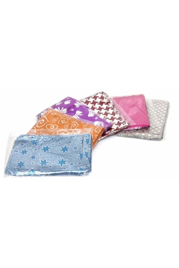 Metalize Hediye Poşet Paketi 10x12cm Kendinde Bantlı Renkli Hediye Paketi 100lü ürün görseli 1
