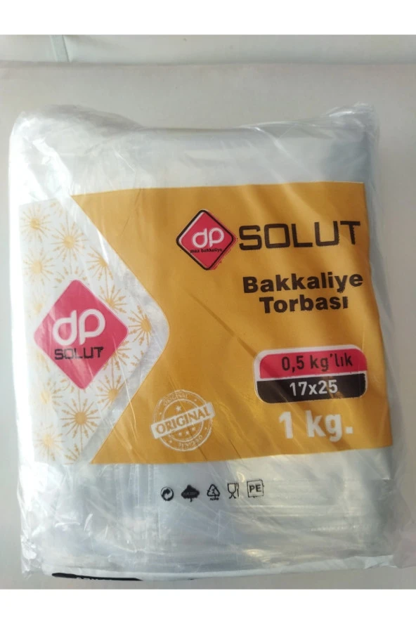 Solut Bakkaliye Torbası Yarım Kiloluk17*25 Net1 Kg ürün görseli 1