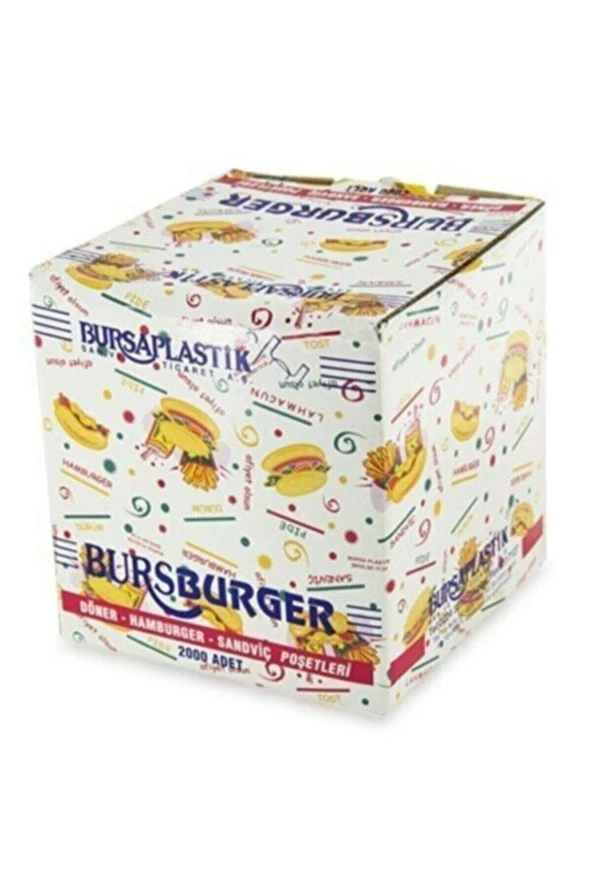 Bursaplastik Hamburger Poşeti 2000 Adet ürün görseli 1