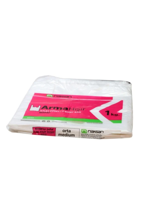Naksan Hışır Poşet 1kg Şeffaf Orta Boy Atlet Poşet 30cmx50cm ürün görseli 1