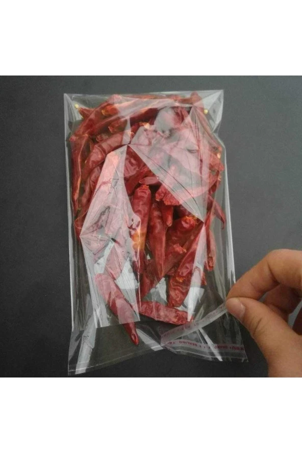 Şeffaf Bantlı (10x15 Cm) Parlak Jelatin Poşet (100 Adet) - Şeffaf Hediye Poşeti ürün görseli 1